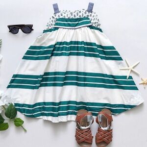 Pink Chicken Green Stripe Renata Dress size 5y